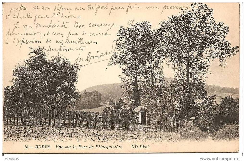 BURES N° 16 . VUE SUR LE PARC DE L HACQUINIERE N.D Phot. - Bures Sur Yvette