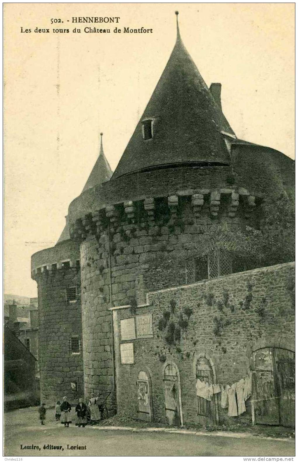 56 HENNEBONT Les 2 Tours Du Château De Montfort  Beau Plan Animé - Hennebont