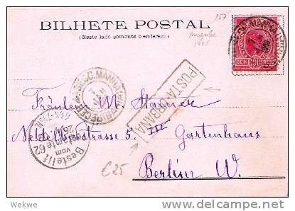 Br114/  BRASILIEN - Bahia Stadtpost Auf AK 1908, Nach Berlin - Lettres & Documents
