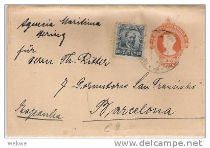 Br120/  BRASILIEN - Streifband Freiheitskopf + Marke Aristides Lobo, Spanien (wrapper) - Entiers Postaux