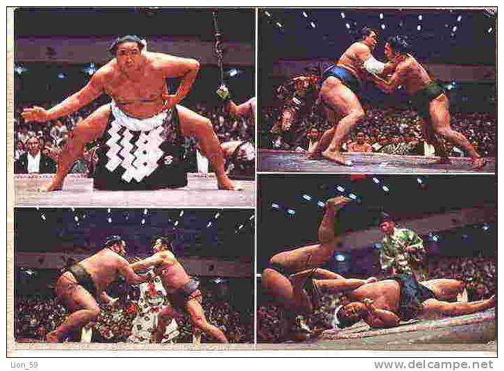 WRESTLING - SUMO Lucha Japonesa Photo Postcard Publisher:NBC Series - # 848 -1982s /140 - Ringen