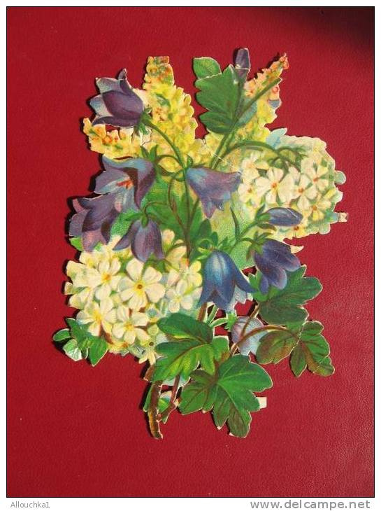 IMAGE & CHROMOS DECOUPIS CERTAINS ENTRE 1890 &  APRES 1900 EN RELIEF / CORBEILLE BOUQUET  DE FLEURS - Flowers