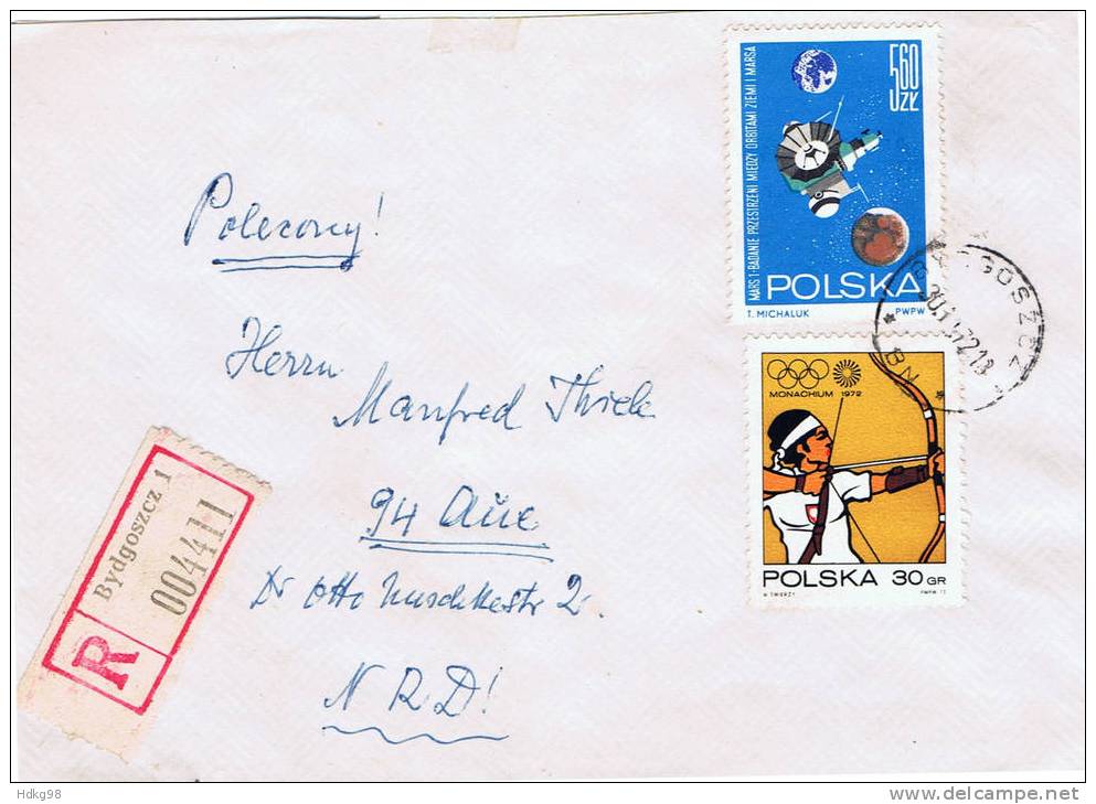 PL Polen 1964, 1972 Mi 1559, 2150, 2174 - Covers & Documents