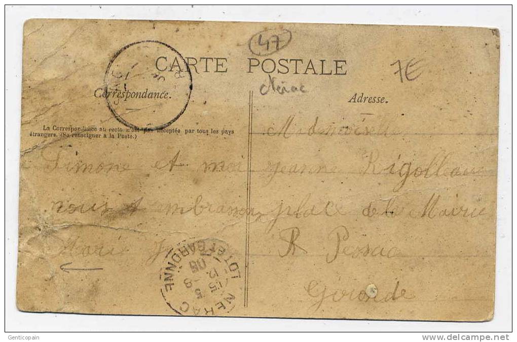 I1 - Le Lavoir De La GARENNE (NERAC) - Carte Défectueuse De 1905 (voir Scan Du Dos) RARE BELLE CARTE Tout De Même - Nerac