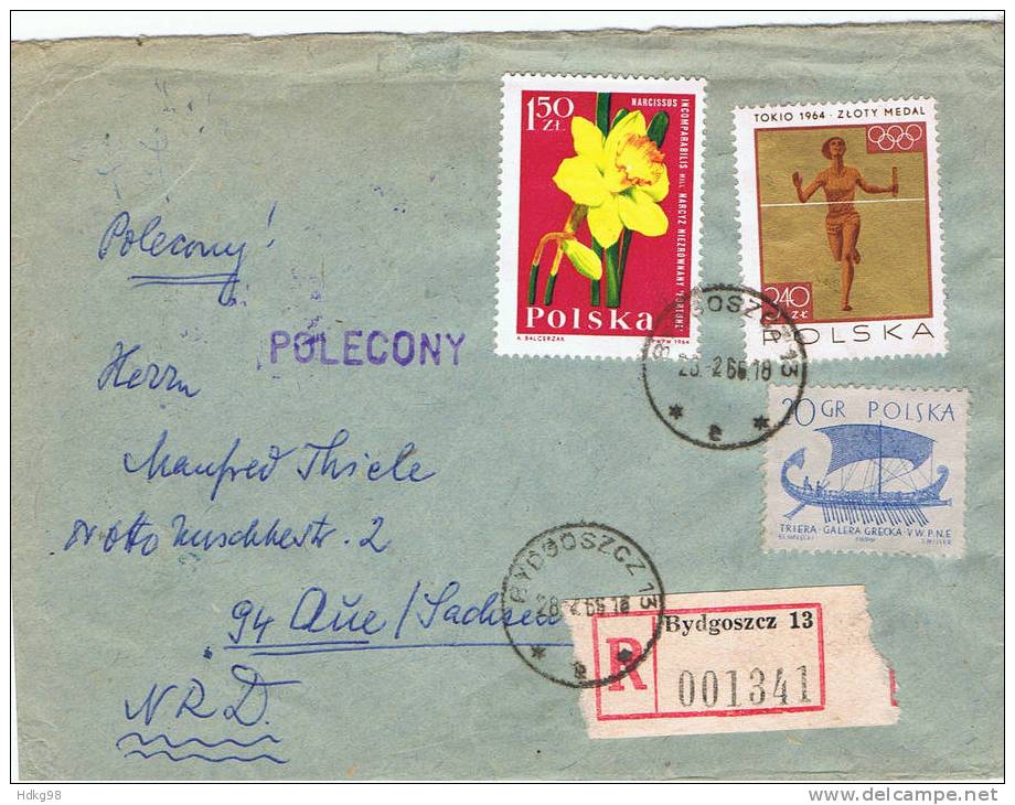 PL+ Polen 1964, 1965 Mi 1548, 1628 - Lettres & Documents