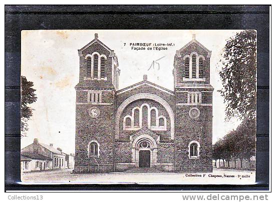LOIRE ATLANTIQUE - Paimboeuf - Façade De L'église - Paimboeuf
