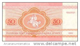 BIELORRUSIA/BELARUS  50  KAPEEK 1992  KM#1  PLANCHA/UNC   DL-4373 - Bielorussia