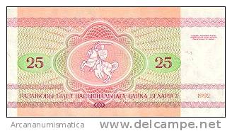 BIELORRUSIA/BELARUS  25 RUBLOS 1992  KM#6  PLANCHA/UNC   DL-4394 - Belarus