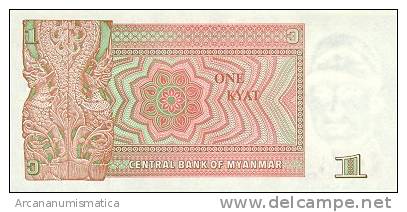 BIRMANIA/MYANMAR  1 KYAT 1990  KM#67  PLANCHA/UNC   DL-4430 - Myanmar