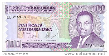 BURUNDI   100  FRANCOS  1-8-2001  KM#37   PLANCHA/UNC   DL-4606 - Burundi