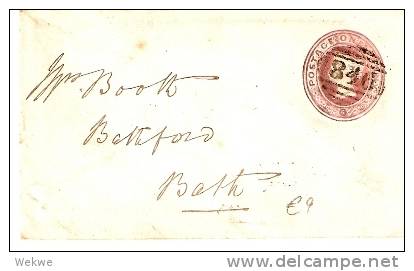 GBV080 / One Penny Couvert 1861 Warminster Nach Bath - Briefe U. Dokumente