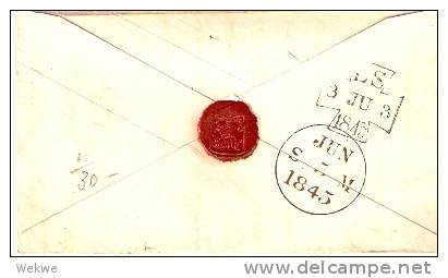 GBV081 / One Penny-GA Nach Edinburgh 1845 - Storia Postale