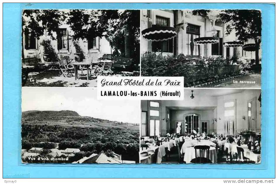 B - 34 - LAMALOU LES BAINS - Hôtel De La Paix - Lamalou Les Bains