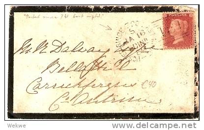 GBV088 / Trauerbrief Nachtentwertung Nach 19²° Uhr, 1859 - Cartas & Documentos