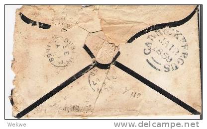 GBV088 / Trauerbrief Nachtentwertung Nach 19²° Uhr, 1859 - Cartas & Documentos