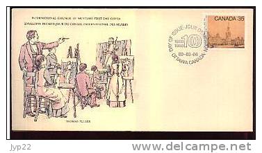 Lot 3 Jolie FDC 1er Jour CanadaTableau Peinture Peintre Harris Fuller O'Brien - CAD 1980-03-06 Ottawa - Voir Détail !! - 1971-1980