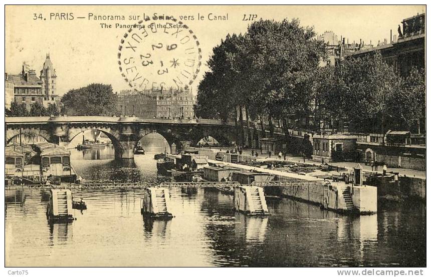 PENICHES - Ecluses - PARIS 75 - Canal Sur La Seine - Péniches