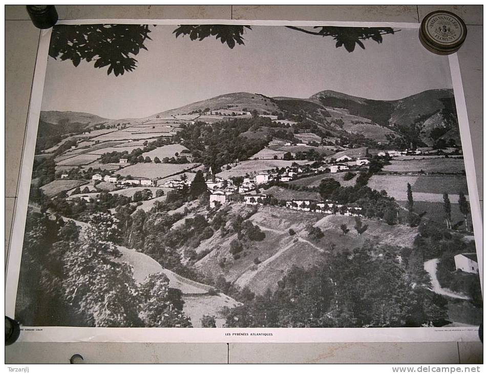 Poster Didactique Grand Format (65cm X 50 Cm): Les Pyrénées Atlantiques - Midi-Pyrénées