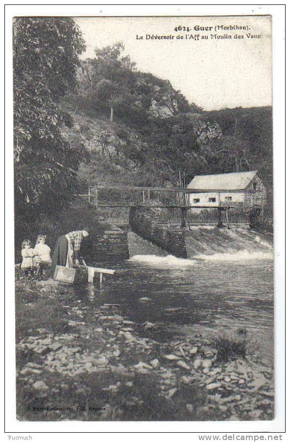 F3240 - Guer - Le Déversoir De L' Aff Au Moulin Des Vaux "Lavandière" - Guer Coetquidan