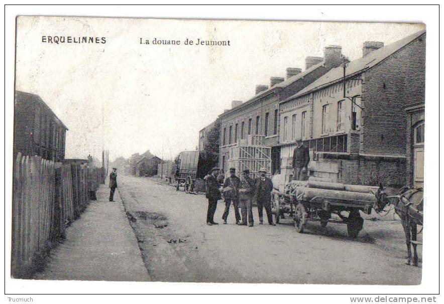 C3724 - ERQUELINNES - La Douane De Jeumont " Attelages" - Erquelinnes