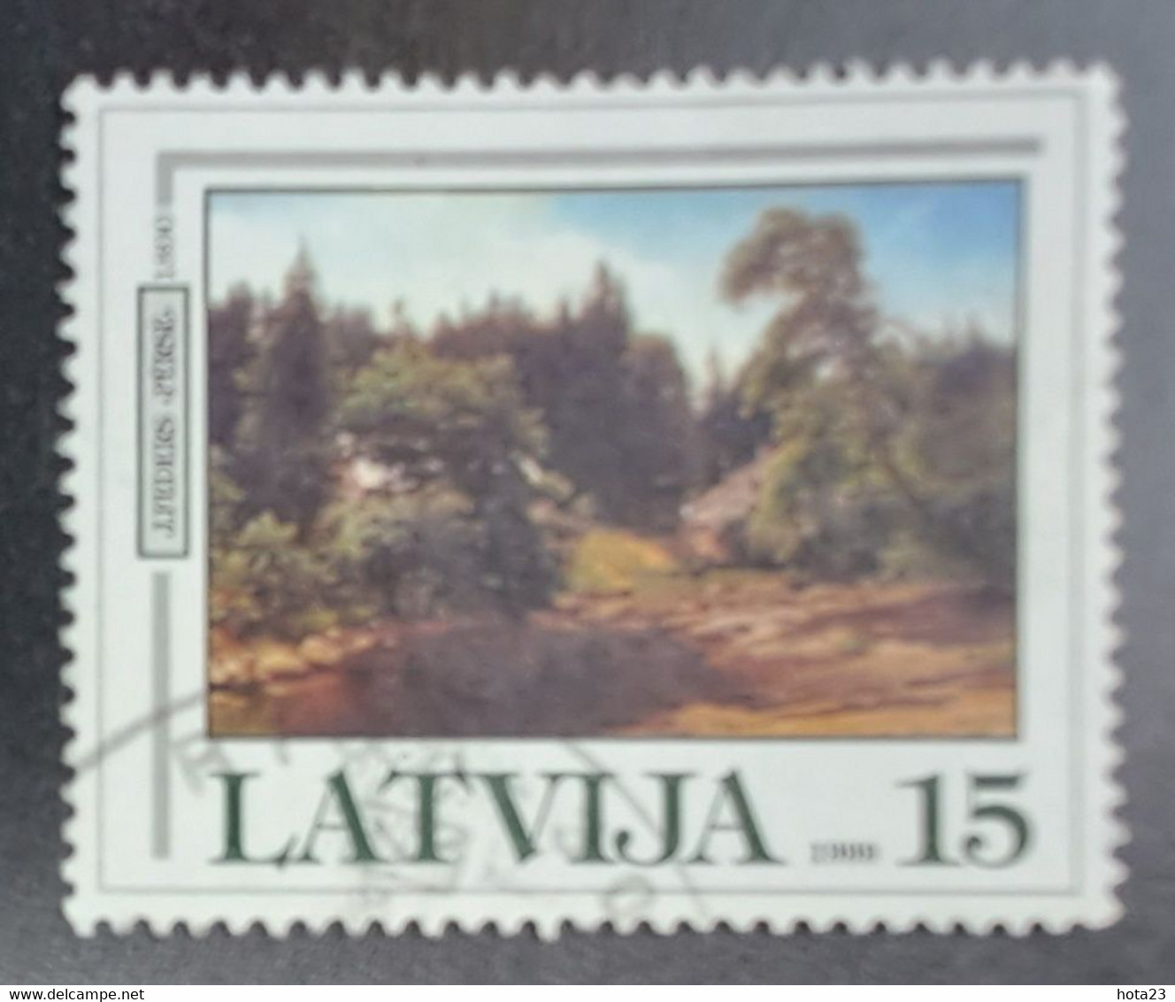 1999 LATVIA- Feders - Landscape Painting USED Stamp (0) - Lettonie