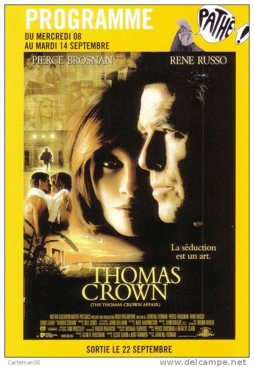 Cinéma - Affiche De Cinéma - Thomas Crown Evec Pierce Brosman Et Rene Russo. - Affiches Sur Carte