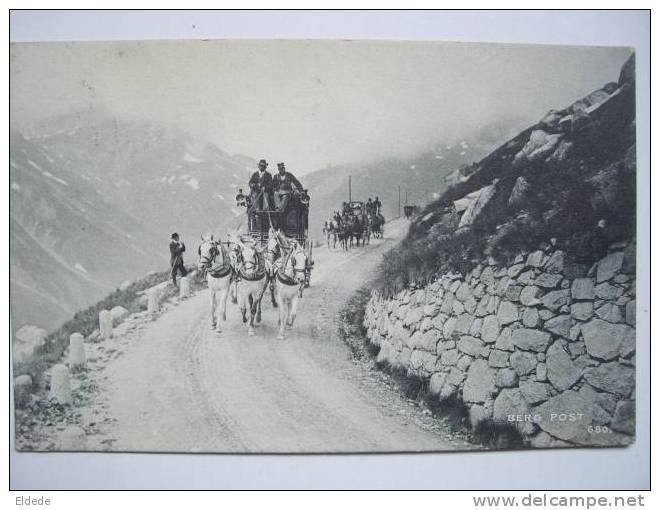 Diligence Berg Post Voyagé Vallorbe 1909 - Berg