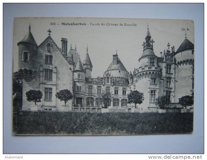 Façade Du Chateau De Rouville. - Malesherbes