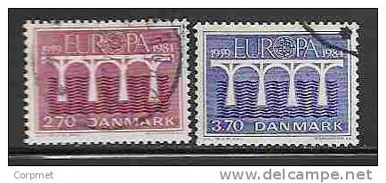 EUROPA-CEPT – DENMARK  -  1984 - Yvert# 809/810 - VF USED - 1984