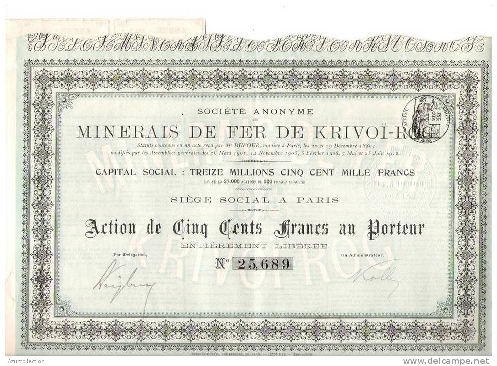 MINES DE FER DE KRIVOI-ROG - Russie