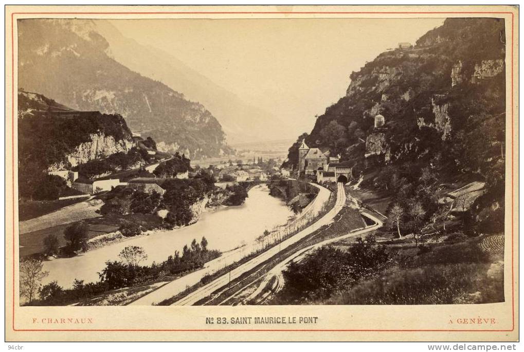 PHOTO FIN 19e FORMAT 11X16 (dos Cartonné)  SAINT MAURICE LE PONT - Saint-Maurice