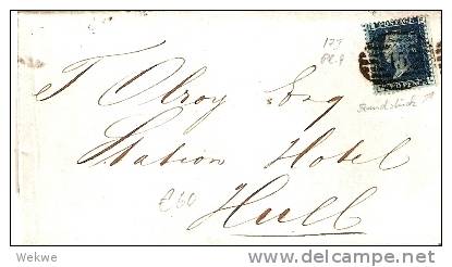 GBV134 / Two Penny Post, London-Hull 1864, Michel 17 I, Pl. 9 - Cartas & Documentos
