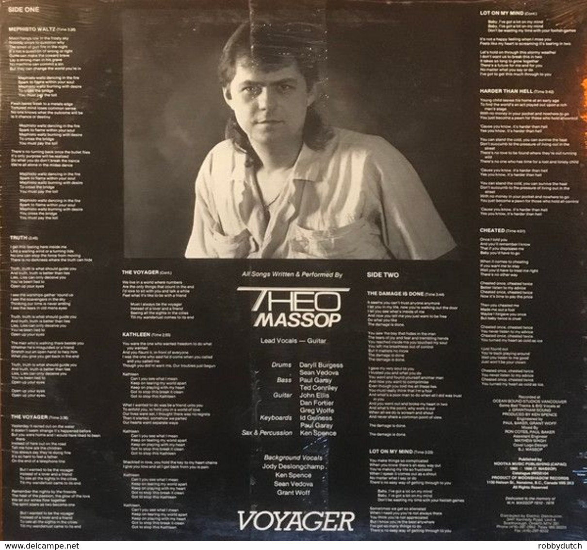 * LP * THEO MASSOP - VOYAGER (Canada 1986 Mint/Still Sealed!!!!) - Country & Folk