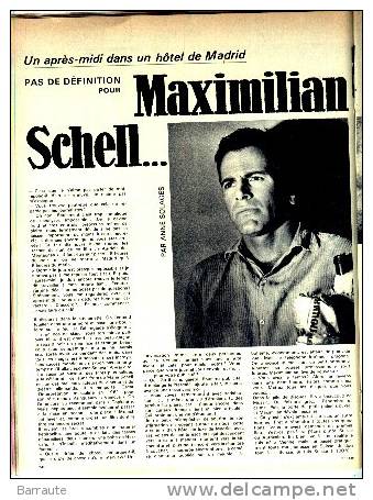 Femmes D´aujourd´hui N° 1126 Du 30/11/1966 Interview De Maximilien SCHELL . - Lifestyle & Mode