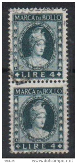 ITALIA Marca Bollo Pareja Vertical - Postage Due