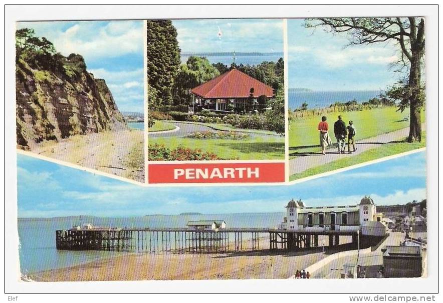 England, PENARTH Head : Alexandra Park, Cliff Walk And Bristol Channel , The Pier  ; B/TB - Bristol