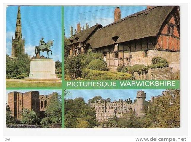 " Picturesque Warwickshire" :Coventry, Stratford-upon-Avon,Kenilworth Castle,Warwick Castle; Chaumière ;TB - Stratford Upon Avon