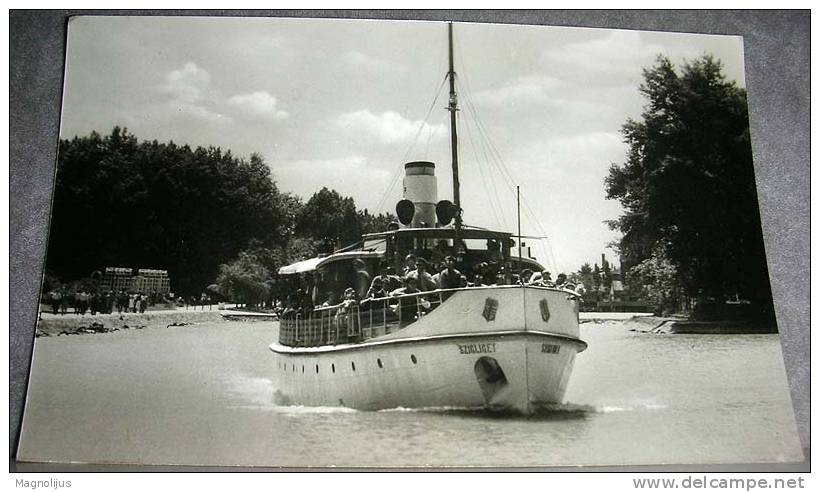 Boat,Ships,"Szigliget",Siofok,Hungary,Original Photo,vintage Postcard - Dampfer