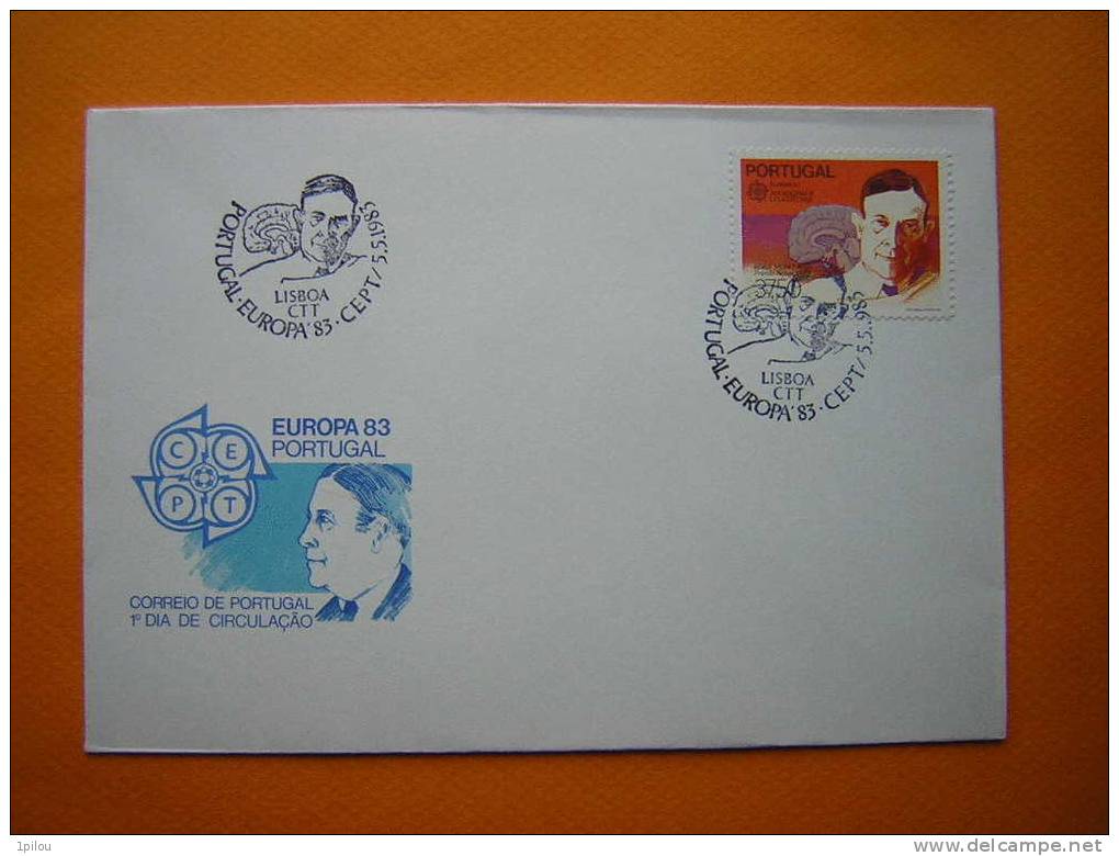 PORTUGAL. EUROPA. ENVELOPPE 1er JOUR. PROFESSEUR EGAS MONIZ. PRIX NOBEL. - 1983