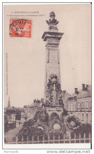 FONTENAY LE COMTE . LE MONUMENT DES COMBATTANTS 1870-71 - Fontenay Le Comte