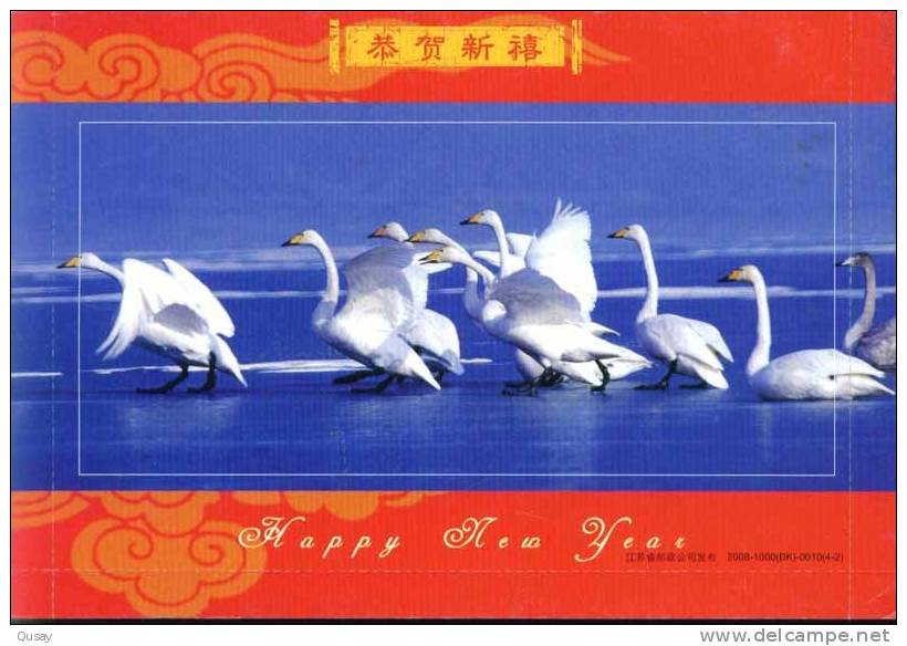 Swan Bird  ,   Pre-stamped Card , Postal Stationery - Swans