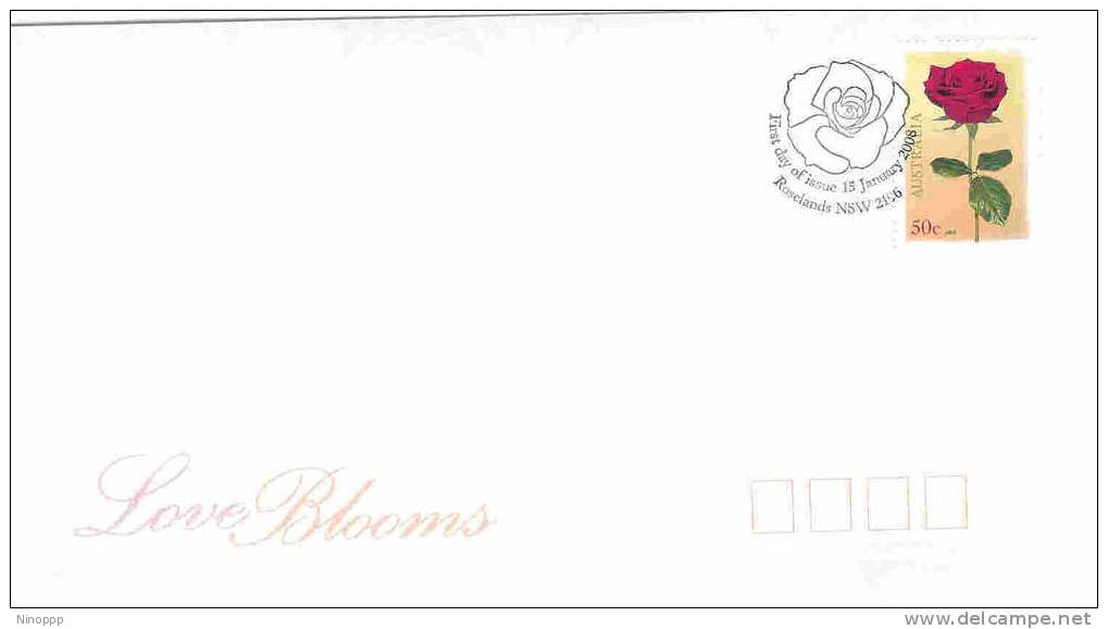 Australia-2008 Love Blooms  First Day Cover - FDC