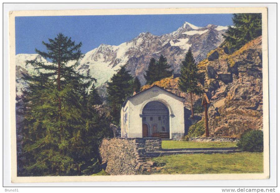 Saas - Fee , Valais . Maria Z. Hohen Stiege , Mischabelkette - 1956 . - Saas-Fee