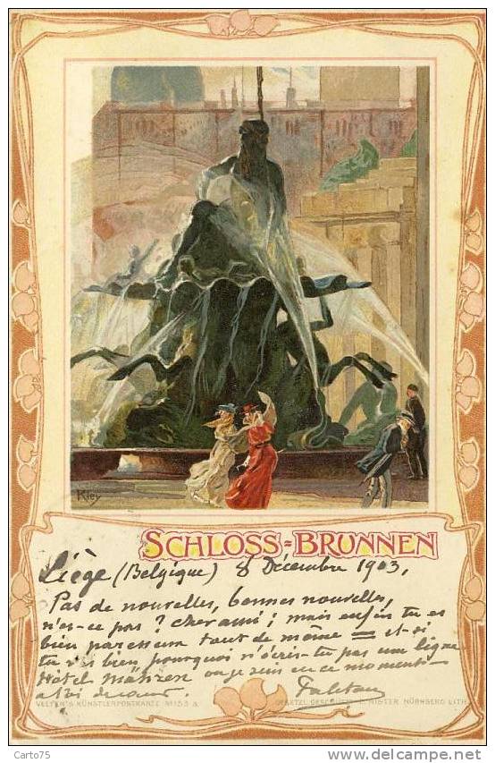 ILLUSTRATEURS - Kley - Allemagne - Schloss Brunnen - Art Nouveau - Kley