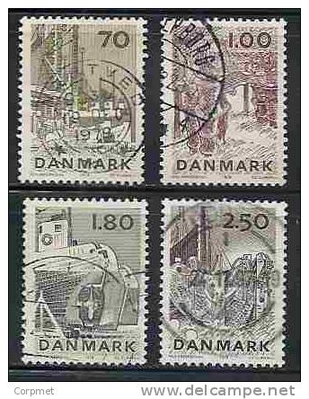 DENMARK - Yvert # 669/672 - VF USED - Gebruikt