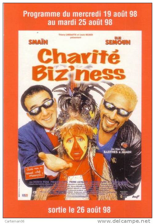 Cinéma - Affiche De Cinéma - Charité Biz´ness (avec Smaïn Et Elie Semoun). - Affiches Sur Carte