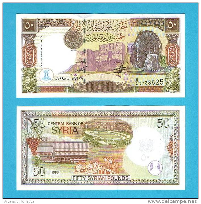 SYRIA/SIRIA    50   POUNDS   1.998    KM#107    PLANCHA/UNC    (BT)     DL-4952 - Syrien