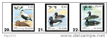 ALAND 1987 FAUNA PAJAROS PATOS - YVERT 20-22 - Canards