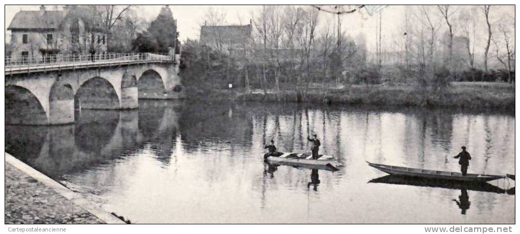 37 SAINT AVERTIN 1906 PONT CHER Prés TOURS  2 Barques 3 Personnages / BF PARIS 109  / CIRCULEE 190? / 541A - Saint-Avertin