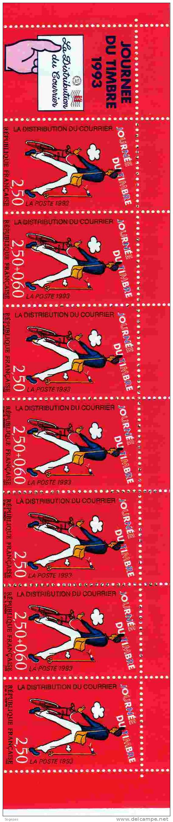 FRANCE  CARNET N° 2794  JOURNEE DU TIMBRE  1993   Carnet Non Plié - Tag Der Briefmarke